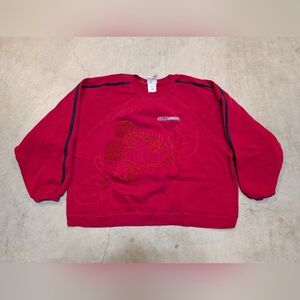 VTG Disney Sport Mickey Red Adult S Long Sleeve Sweatshirt